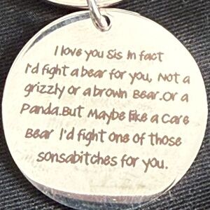 Silver Engraved Key Chain